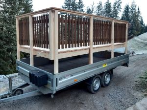 Anbau Balkon – Transport auf Baustelle